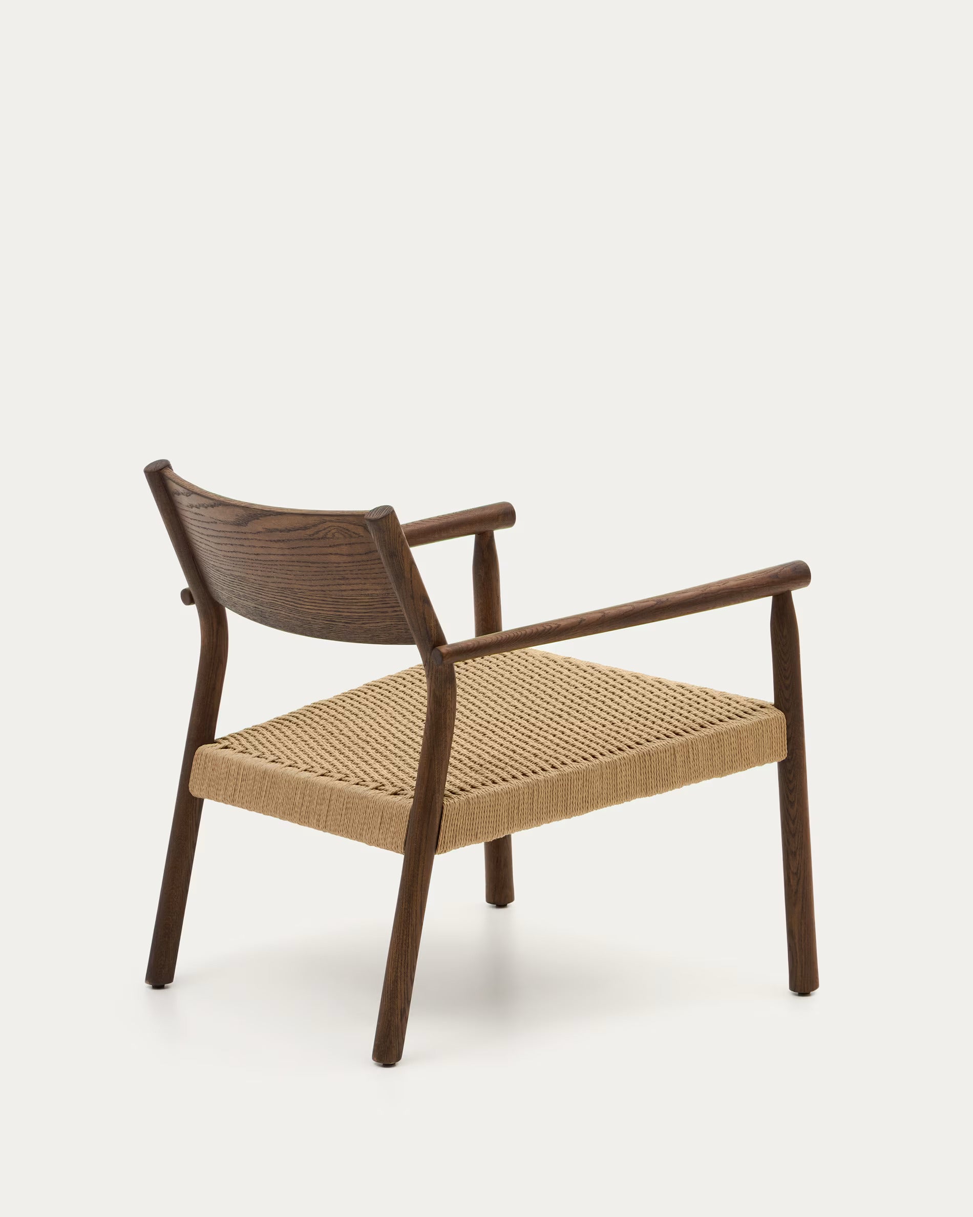 Yalia Armchair in Solid Oak With a Walnut Finish