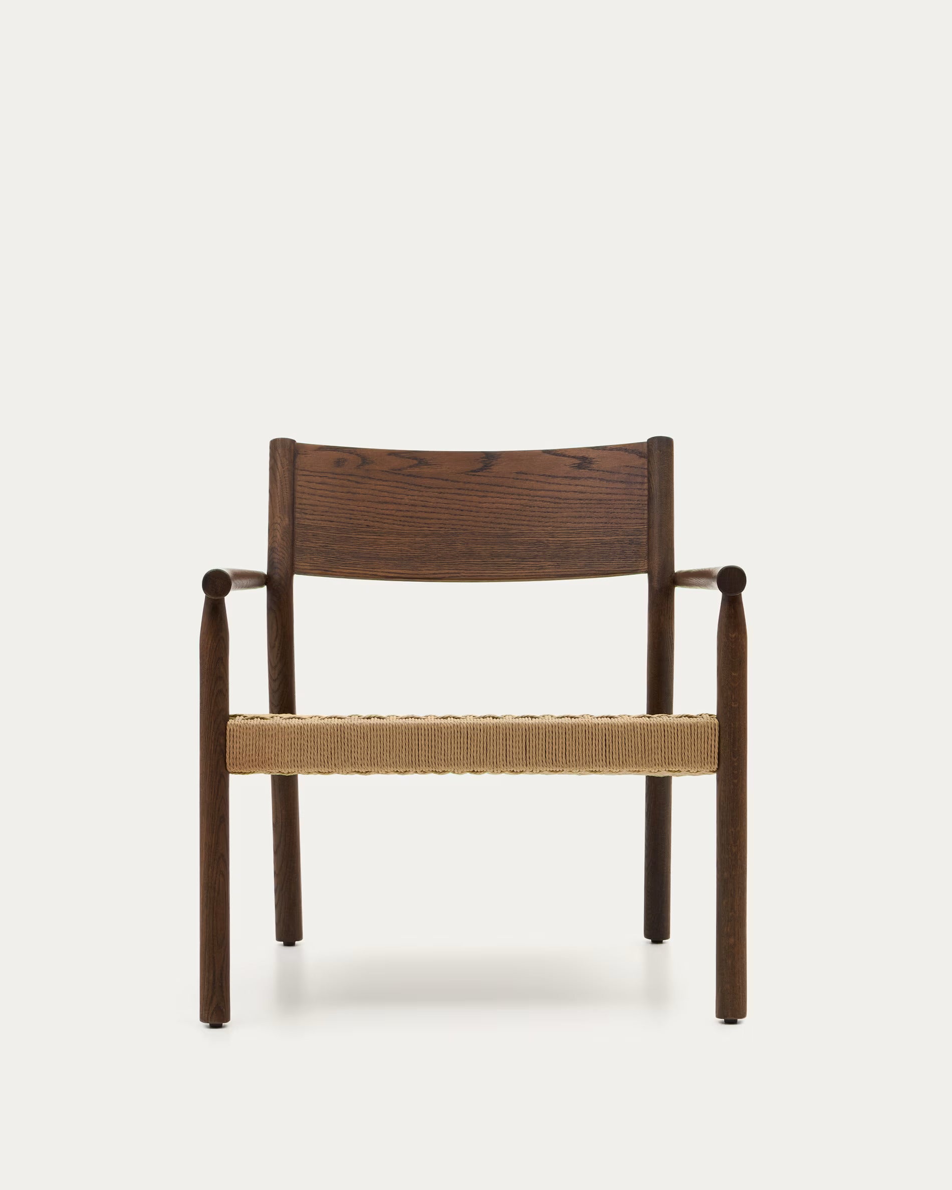 Yalia Armchair in Solid Oak With a Walnut Finish