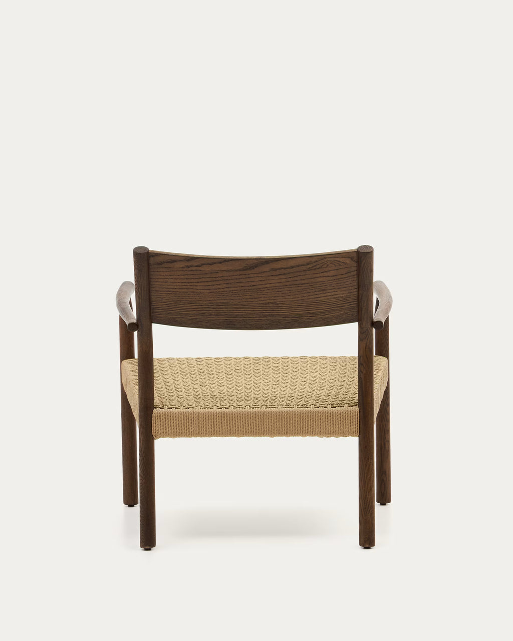 Yalia Armchair in Solid Oak With a Walnut Finish