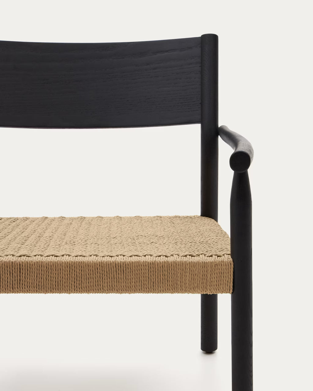Yalia Armchair in Solid Oak with a Black finish