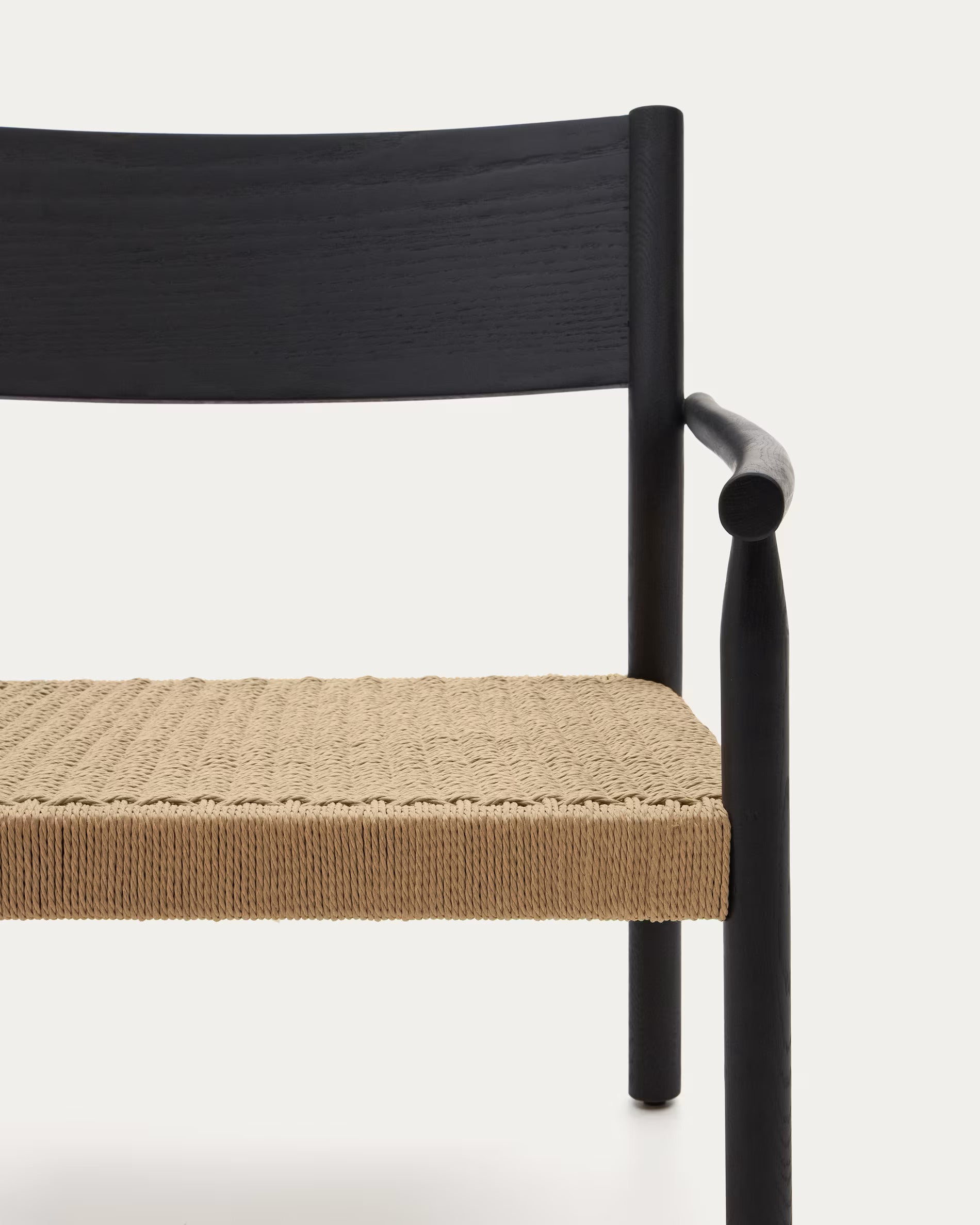 Yalia Armchair in Solid Oak with a Black finish
