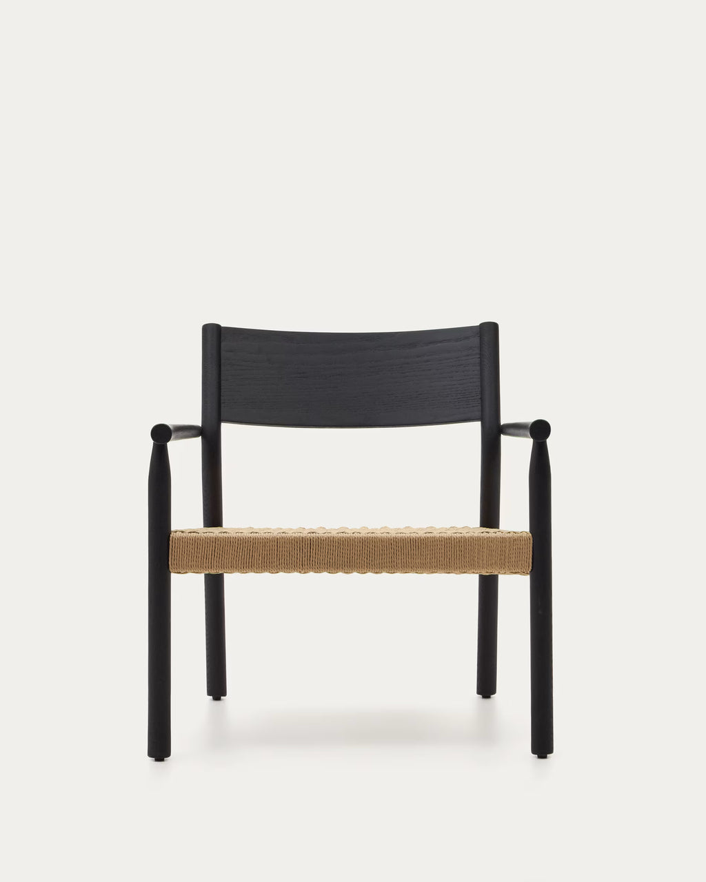 Yalia Armchair in Solid Oak with a Black finish