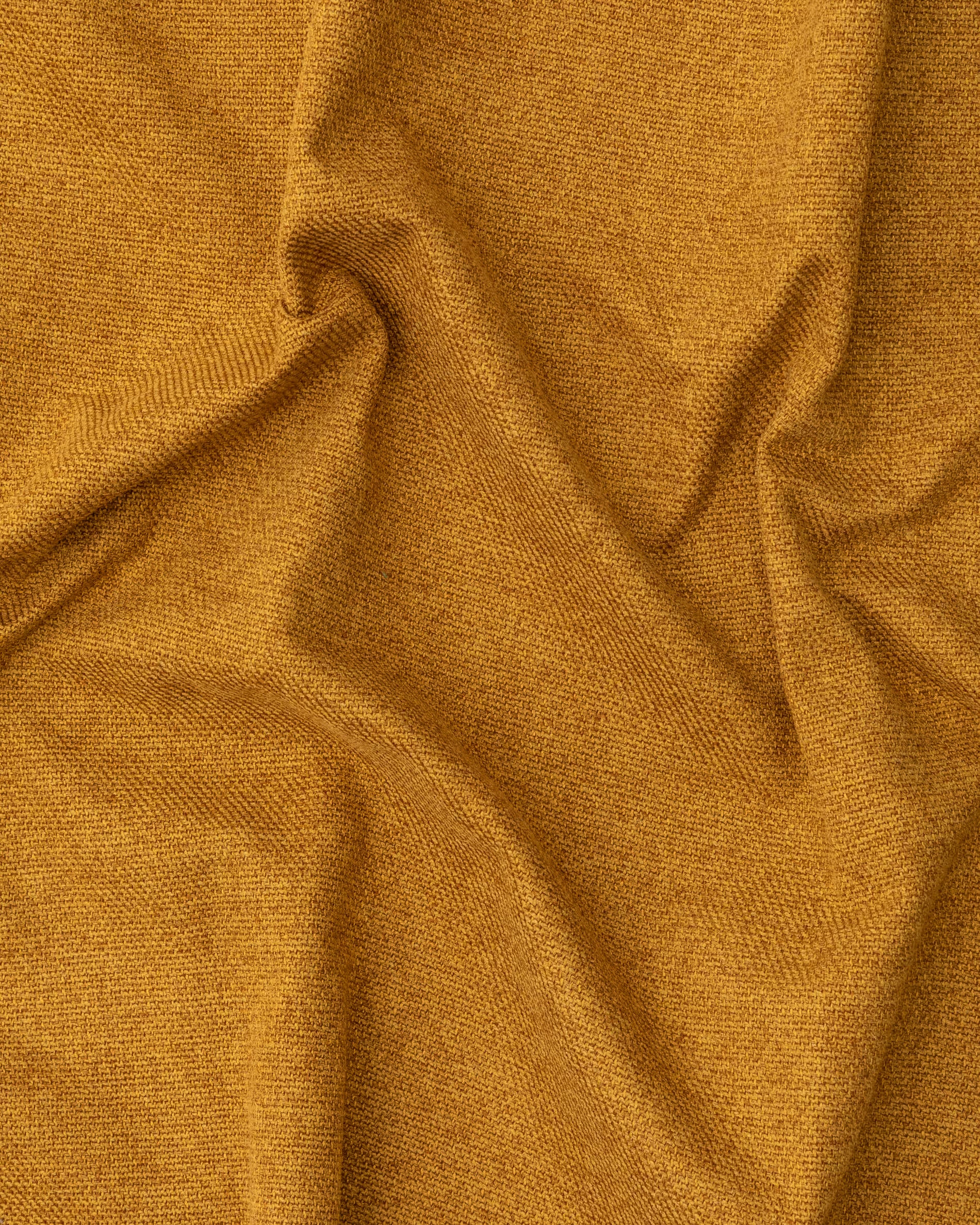 Meghan armchair in mustard bouclé with natural finish 