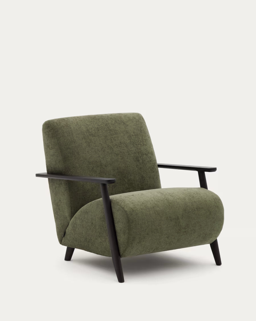 Meghan Armchair in Green Chenille.