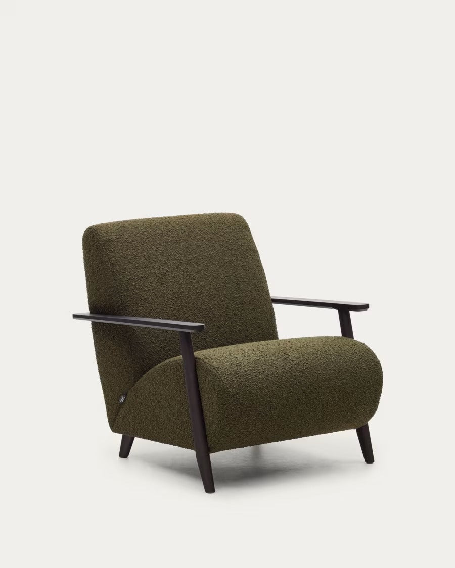 Meghan Armchair in Green Bouclé