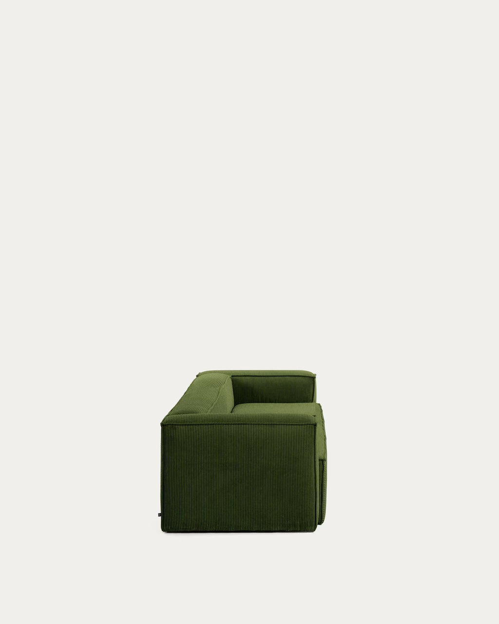 Blok 3-seater sofa in green thick corduroy 240cm 