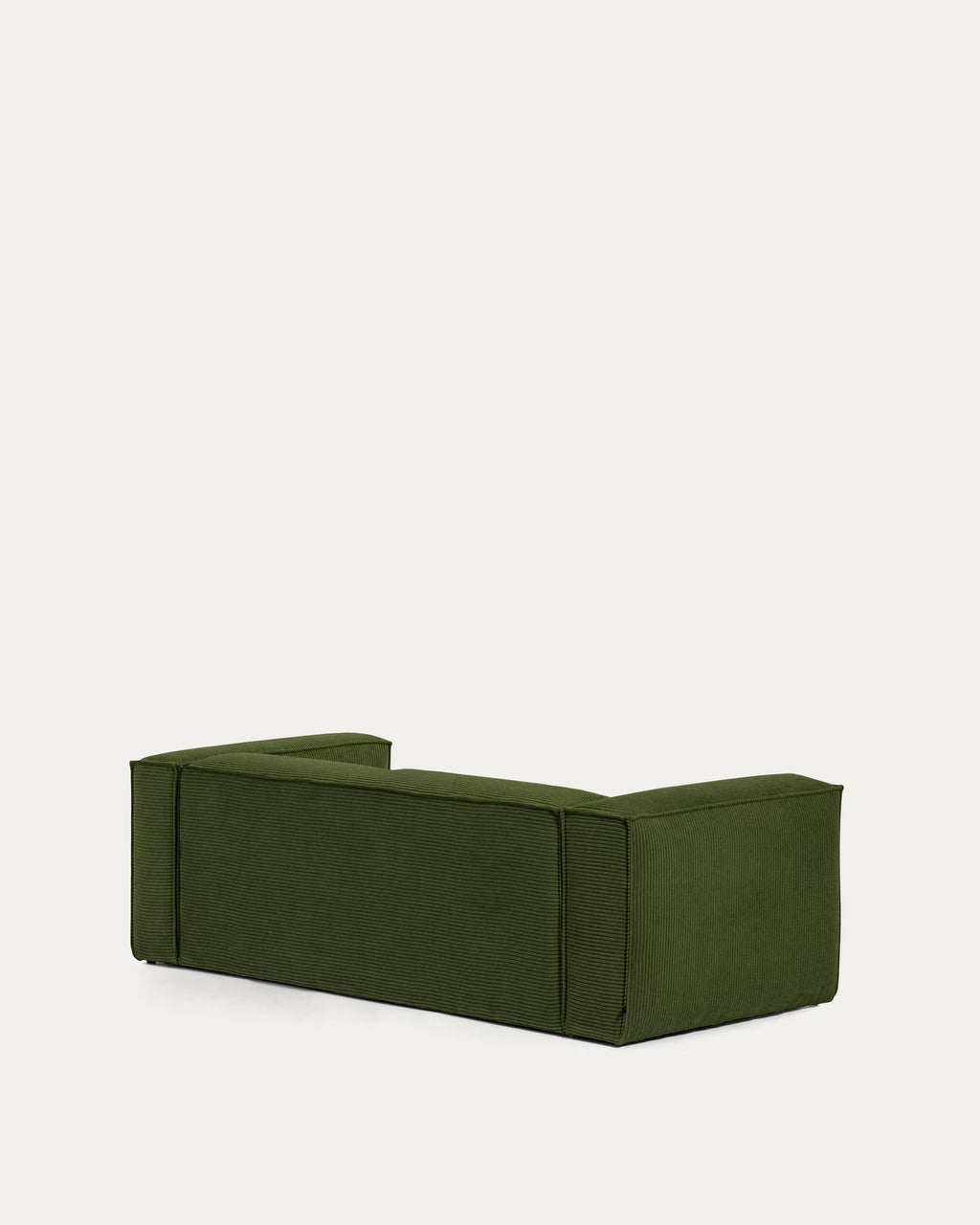 Blok 3-seater sofa in green thick corduroy 240cm 
