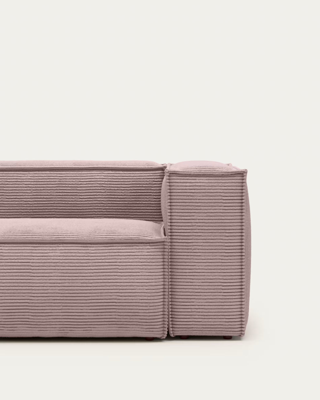 Blok 3-seater sofa in pink thick corduroy 240cm 