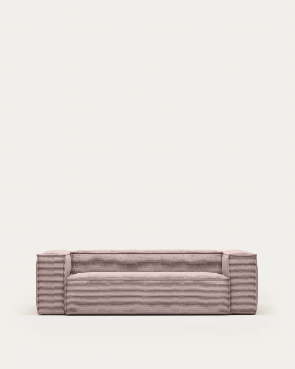 Blok 3-seater sofa in pink thick corduroy 240cm 