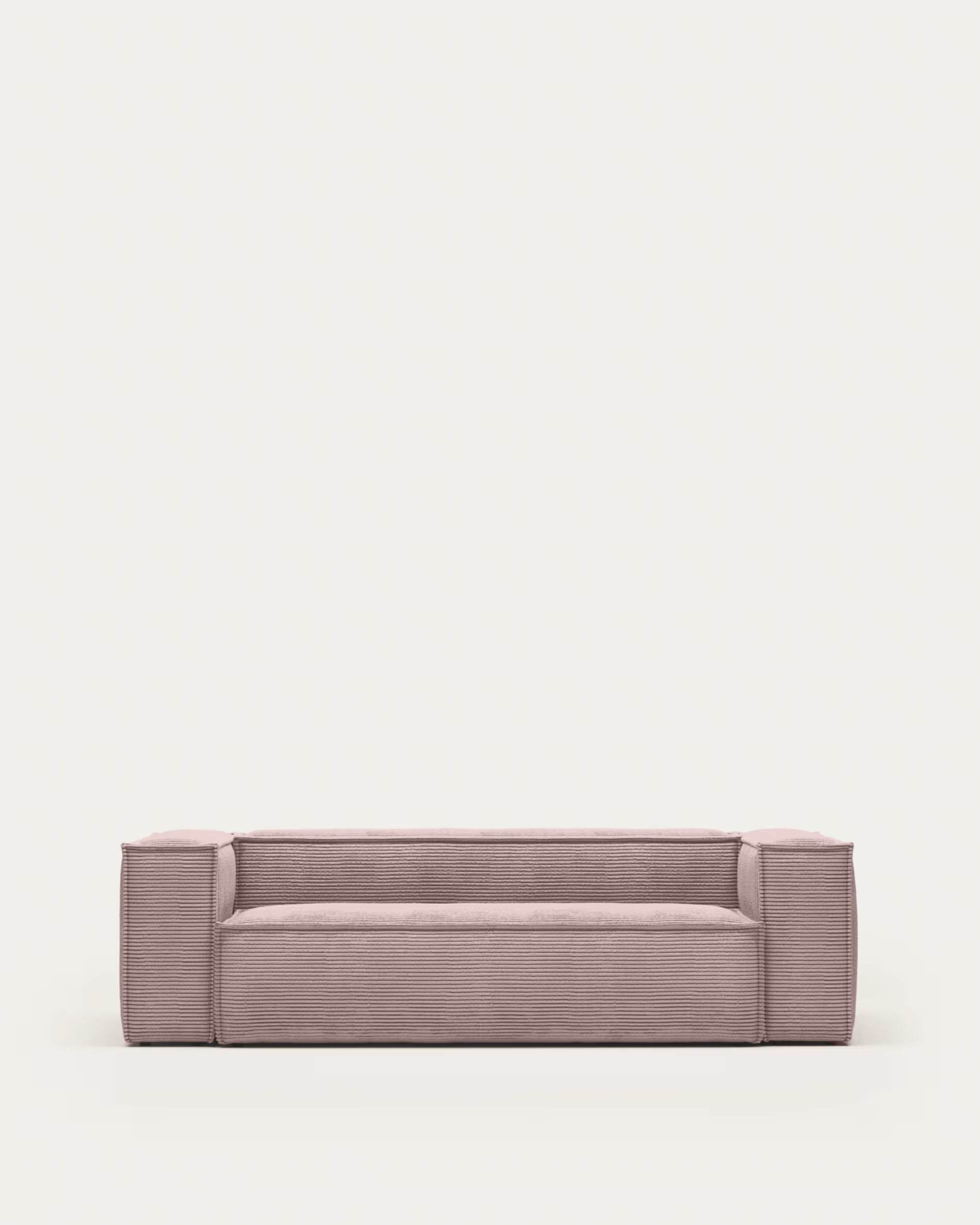 Blok 3-seater sofa in pink thick corduroy 240cm 