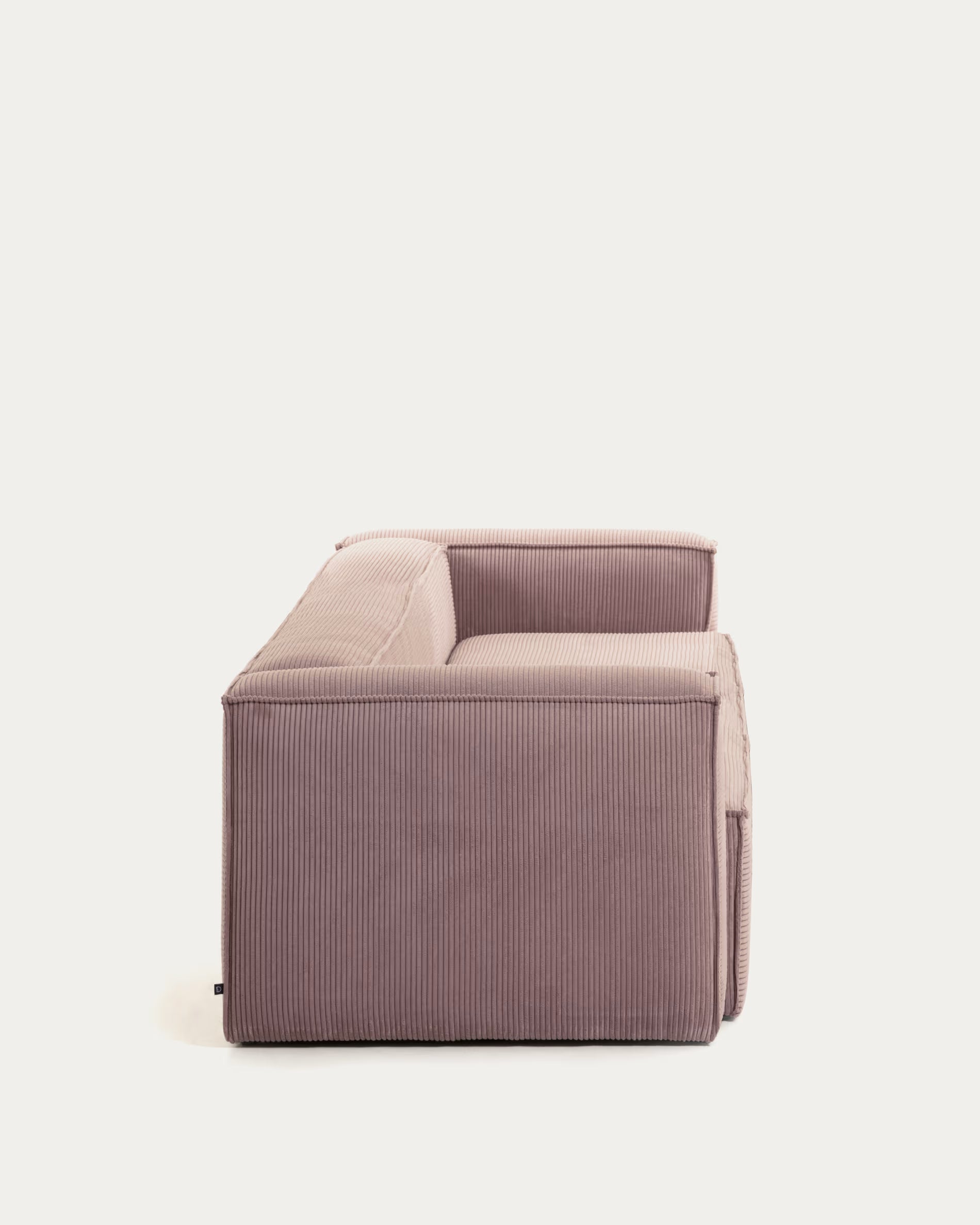 Blok 3-seater sofa in pink thick corduroy 240cm 