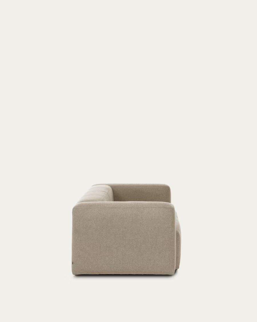 Blok 2 Seater Sofa in Beige with Cushions