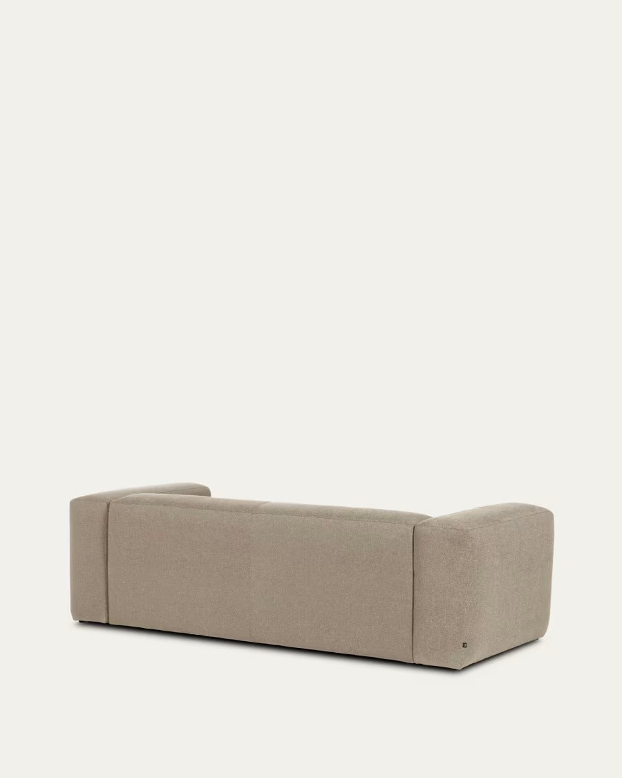 Blok 2 Seater Sofa in Beige with Cushions