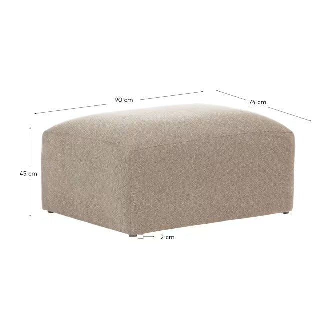 Blok Footstool in Beige, 90x74 cm FSC Mix Credit