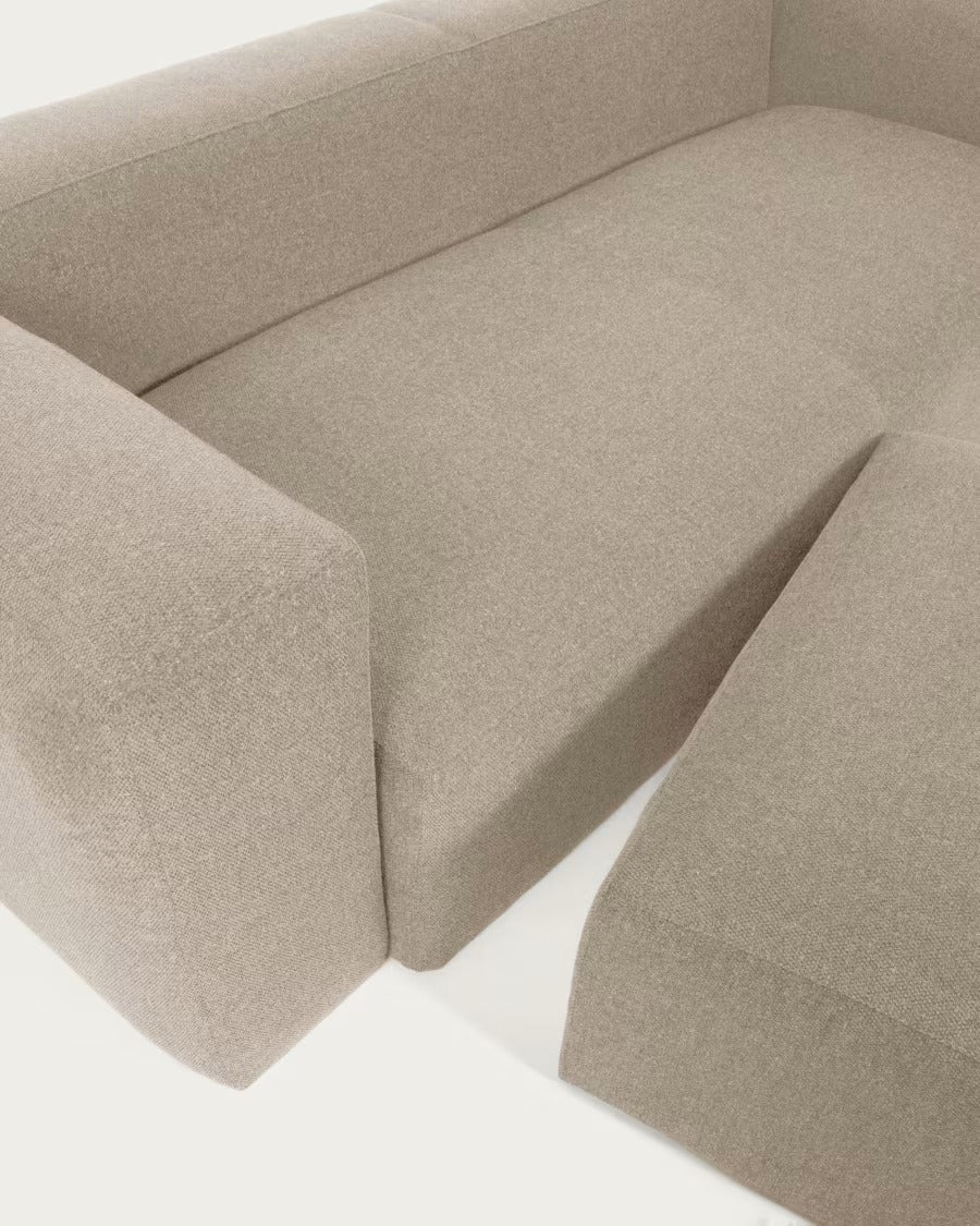 Blok Footstool in Beige, 90x74 cm FSC Mix Credit