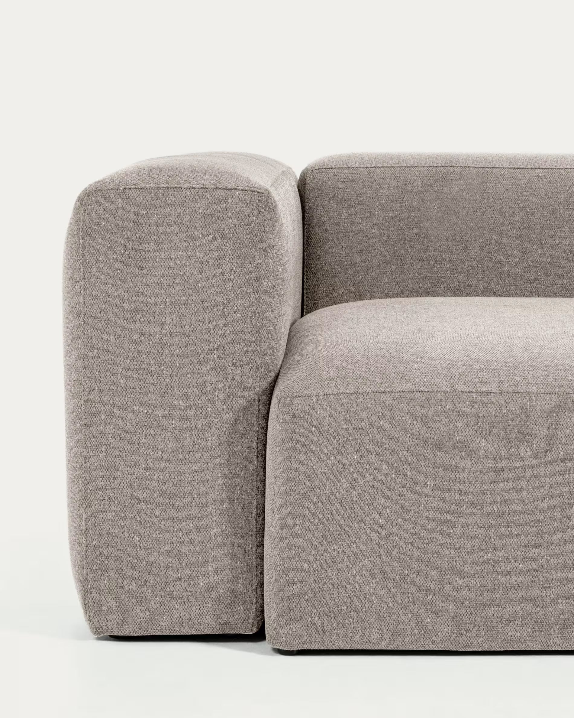 Blok beige chenille 5-seater corner sofa