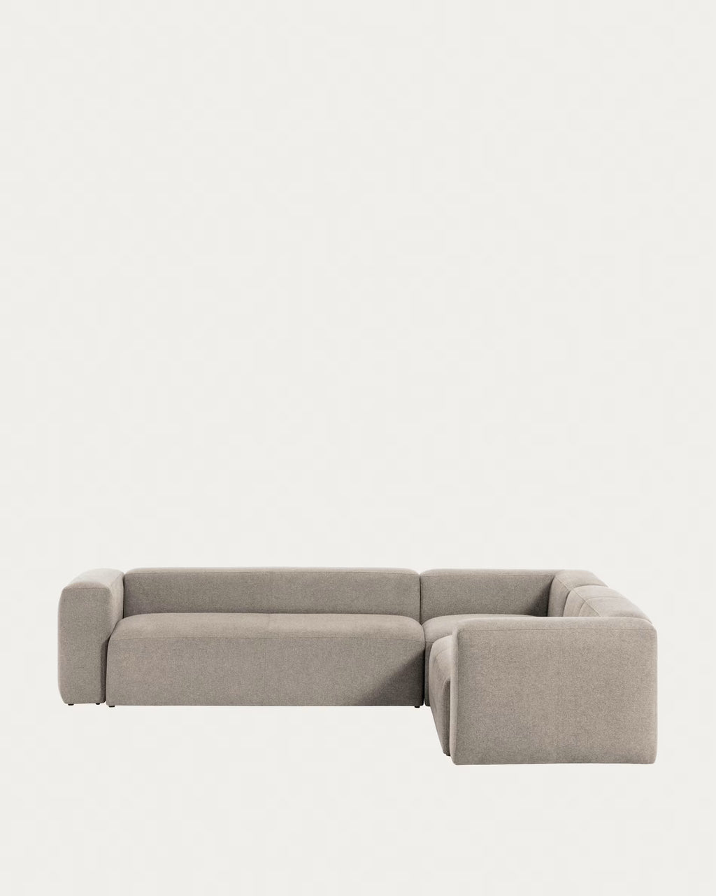 Blok beige chenille 5-seater corner sofa