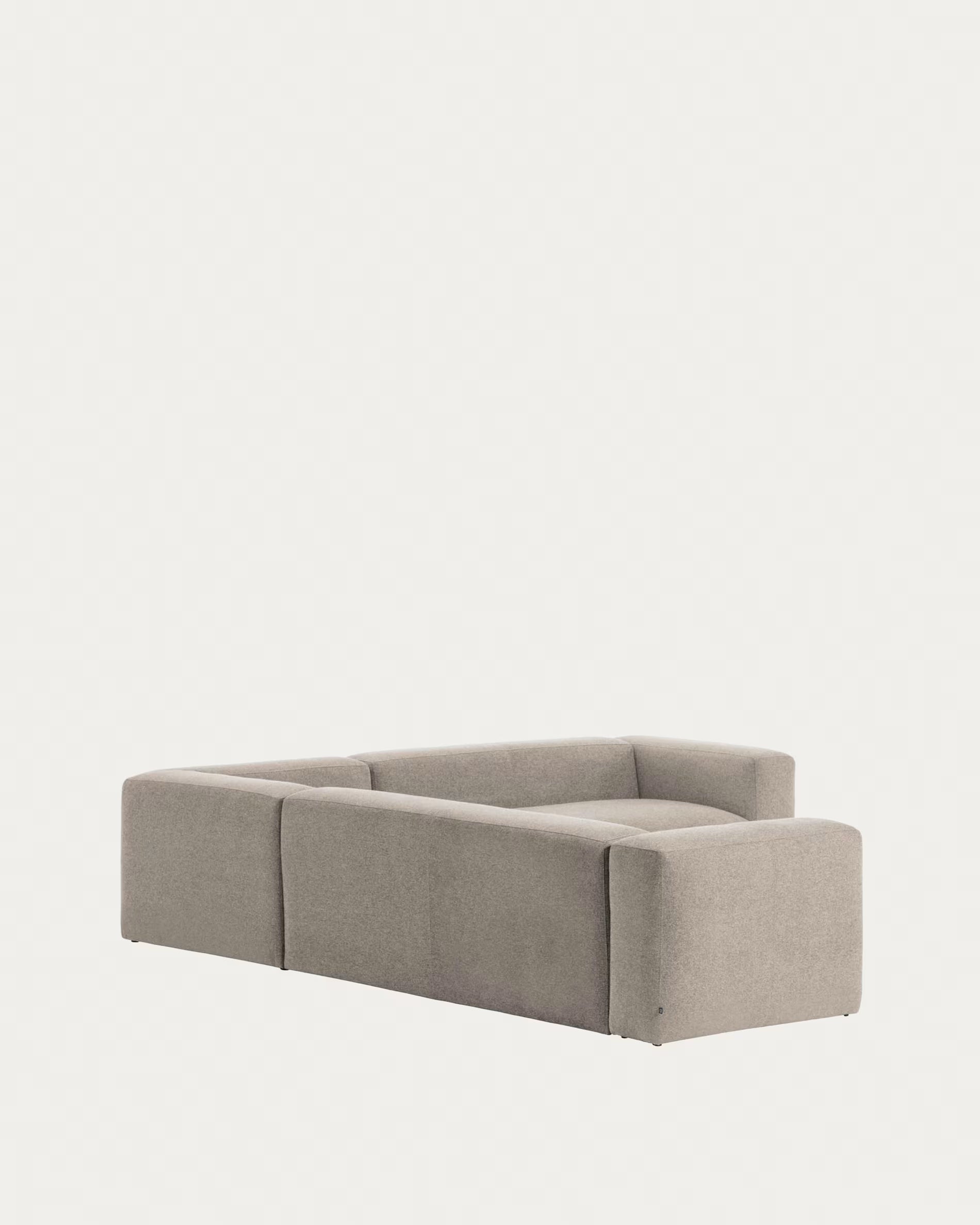Blok beige chenille 5-seater corner sofa