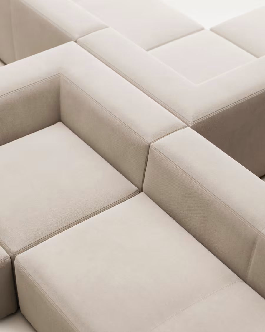 Blok 4 Seater Corner Sofa in beige, 290 x 290 cm