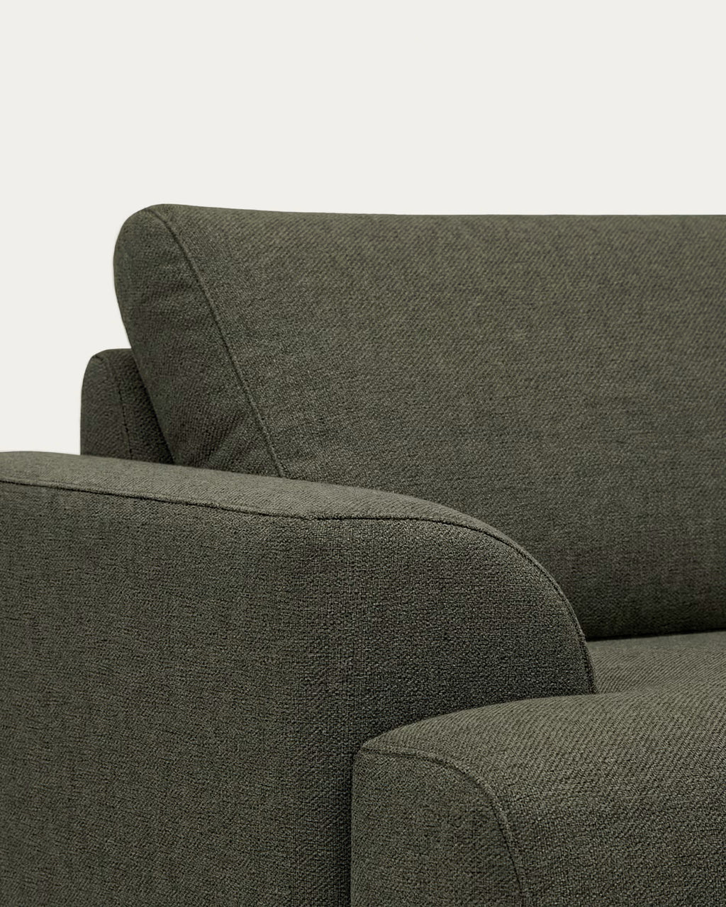 Karin 3-seater sofa in dark green chenille 231 cm