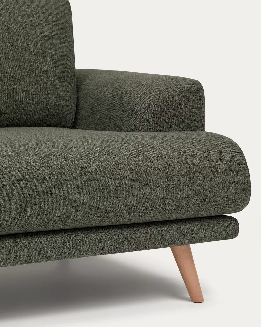Karin 3-seater sofa in dark green chenille 231 cm
