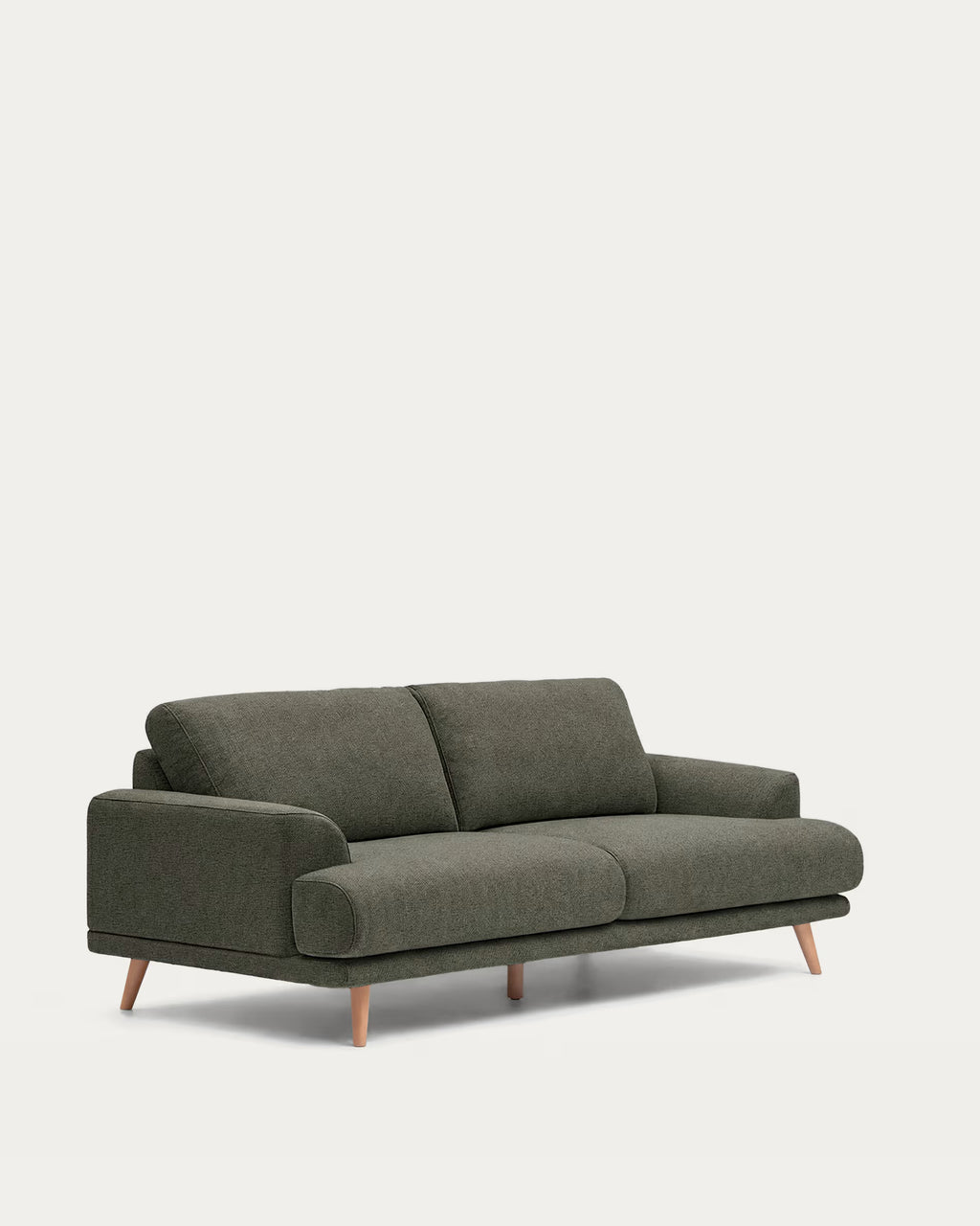 Karin 3-seater sofa in dark green chenille 231 cm