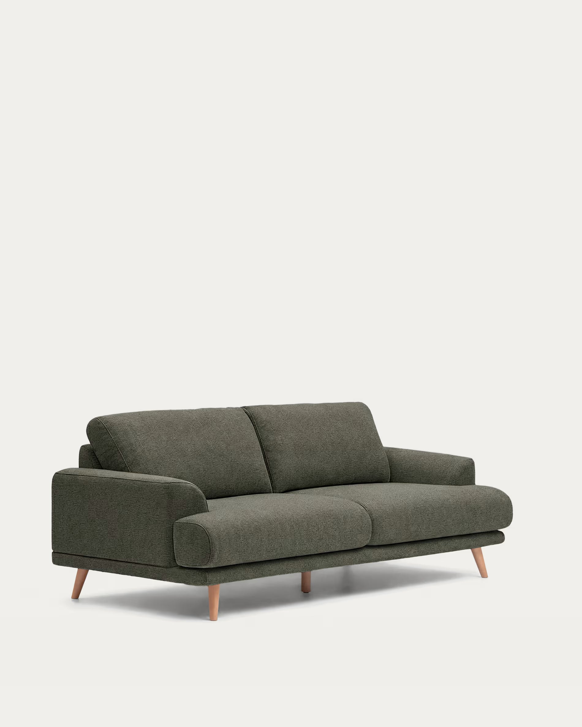 Karin 3-seater sofa in dark green chenille 231 cm