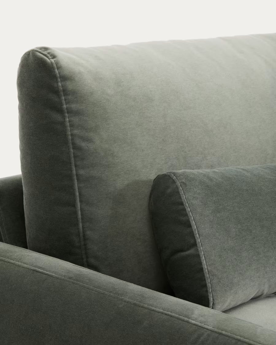 Veliro Green Velvet 3-Seater Sofa.