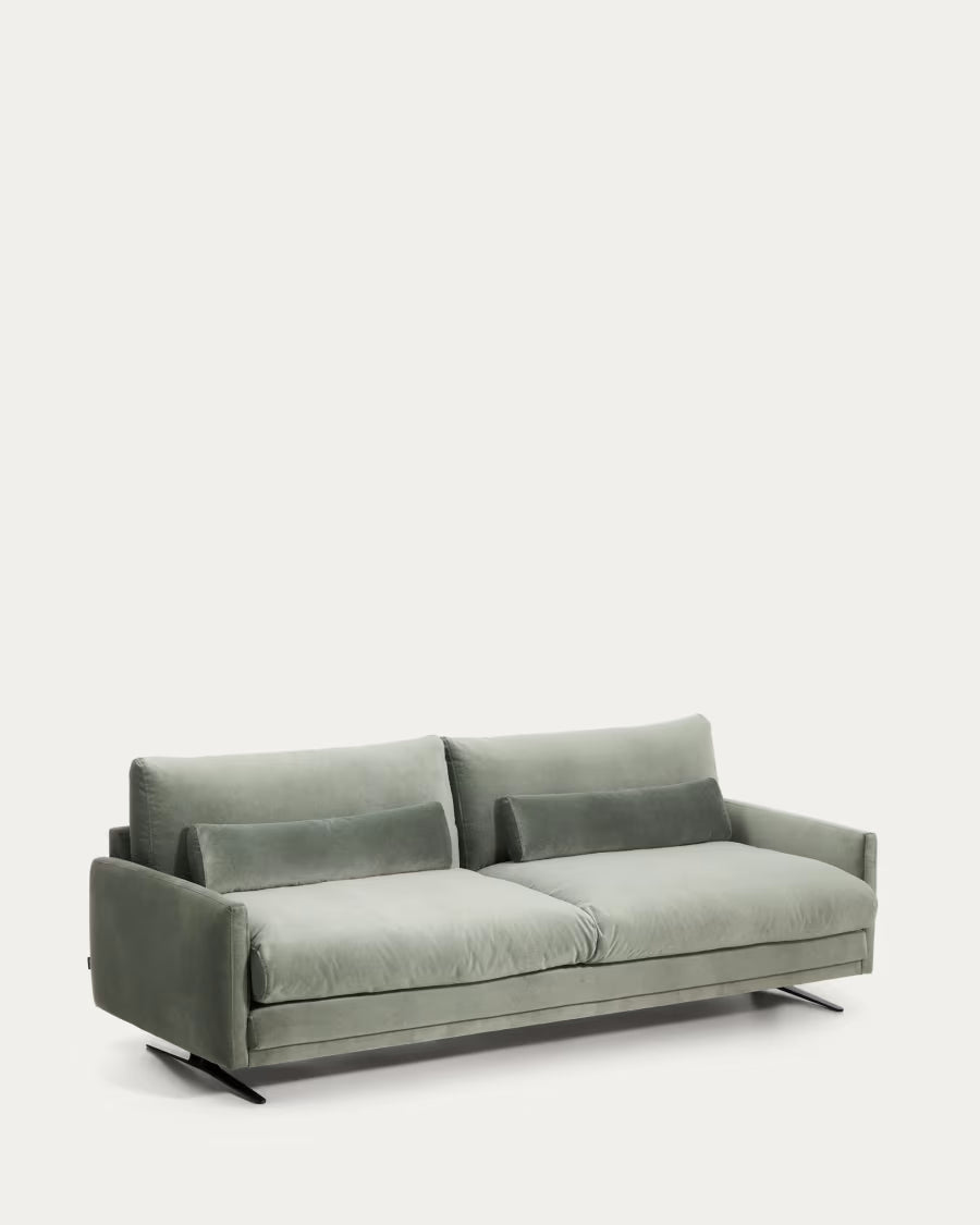 Veliro Green Velvet 3-Seater Sofa.