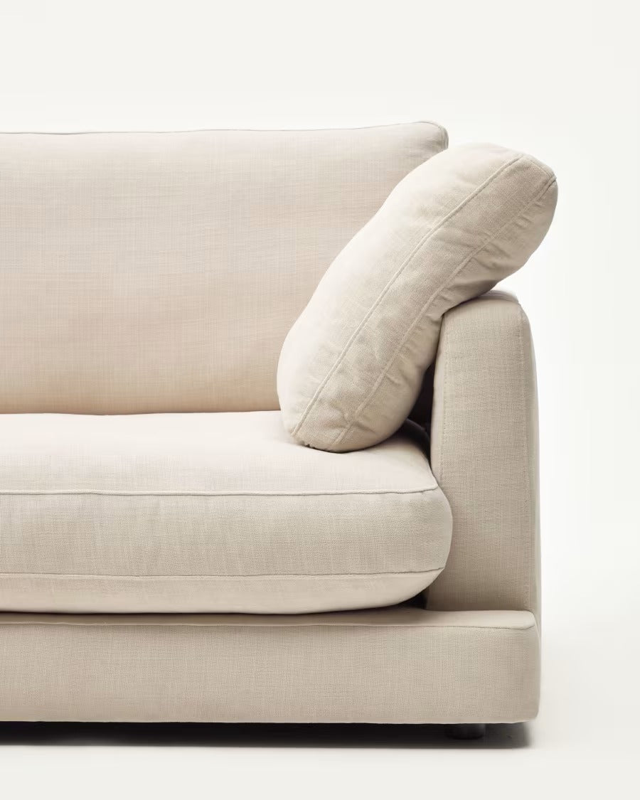Gala 3 Seater Sofa in Beige 210cm