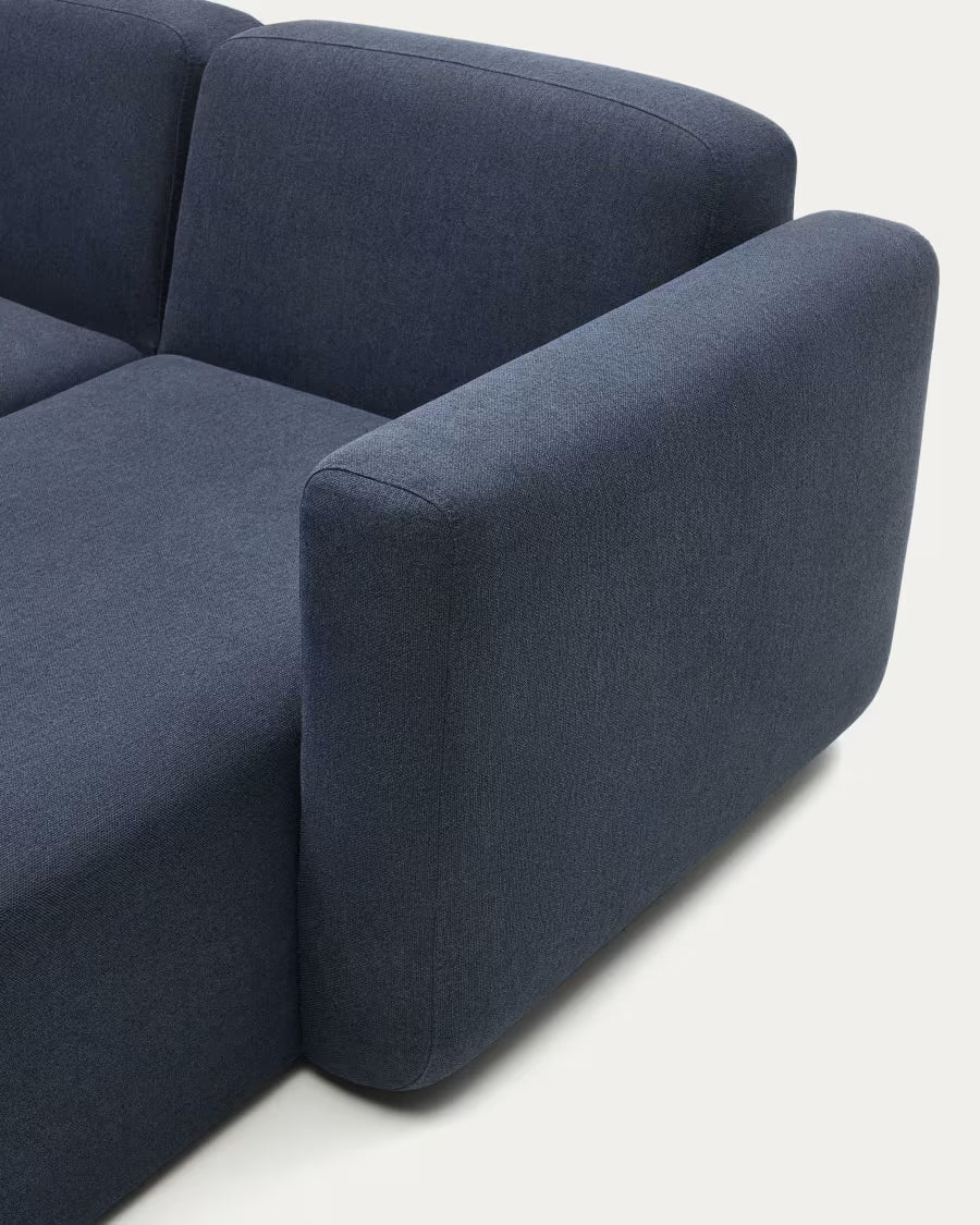 Neom 3 Seater Sofa right/left chaise in blue.
