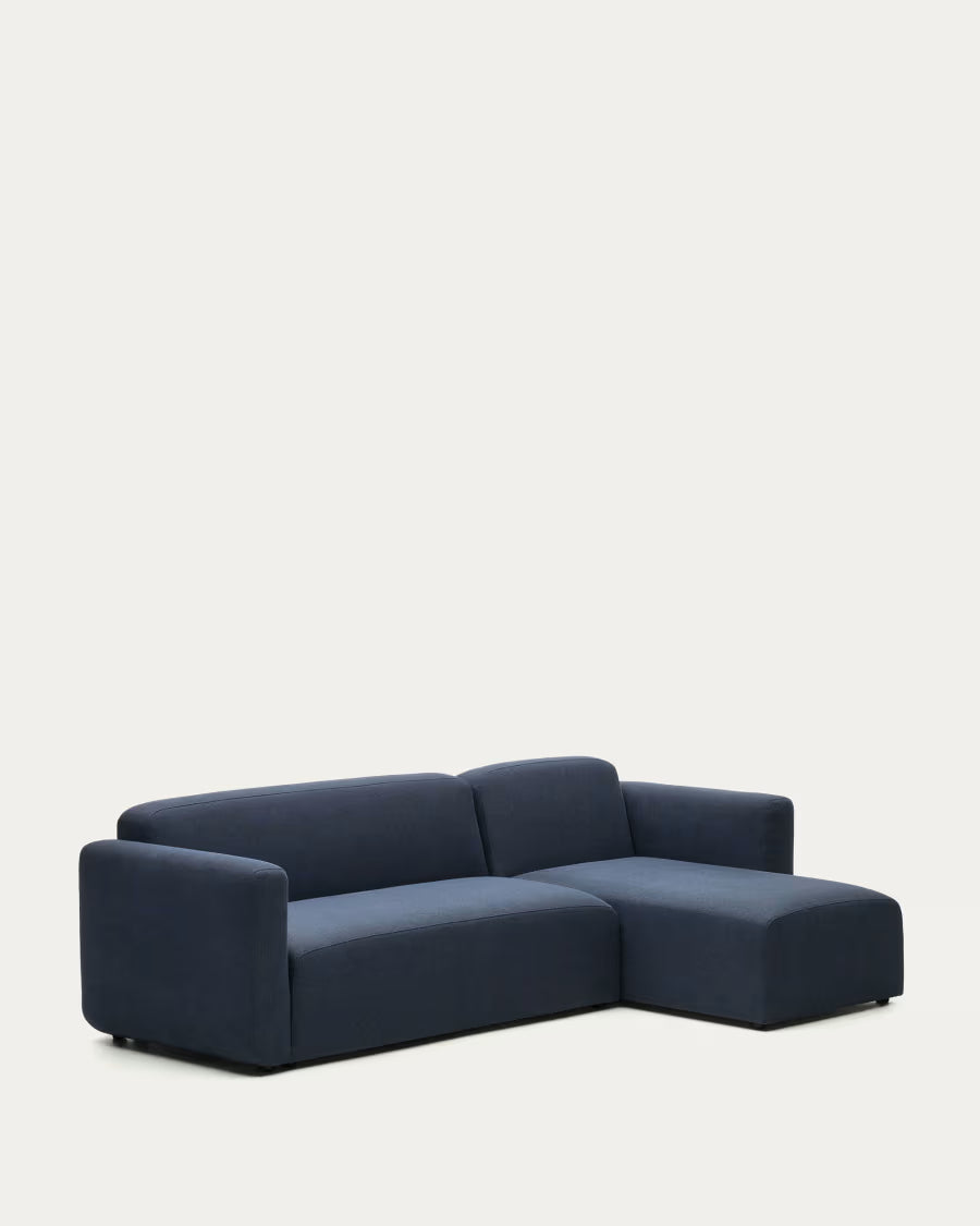 Neom 3 Seater Sofa right/left chaise in blue.