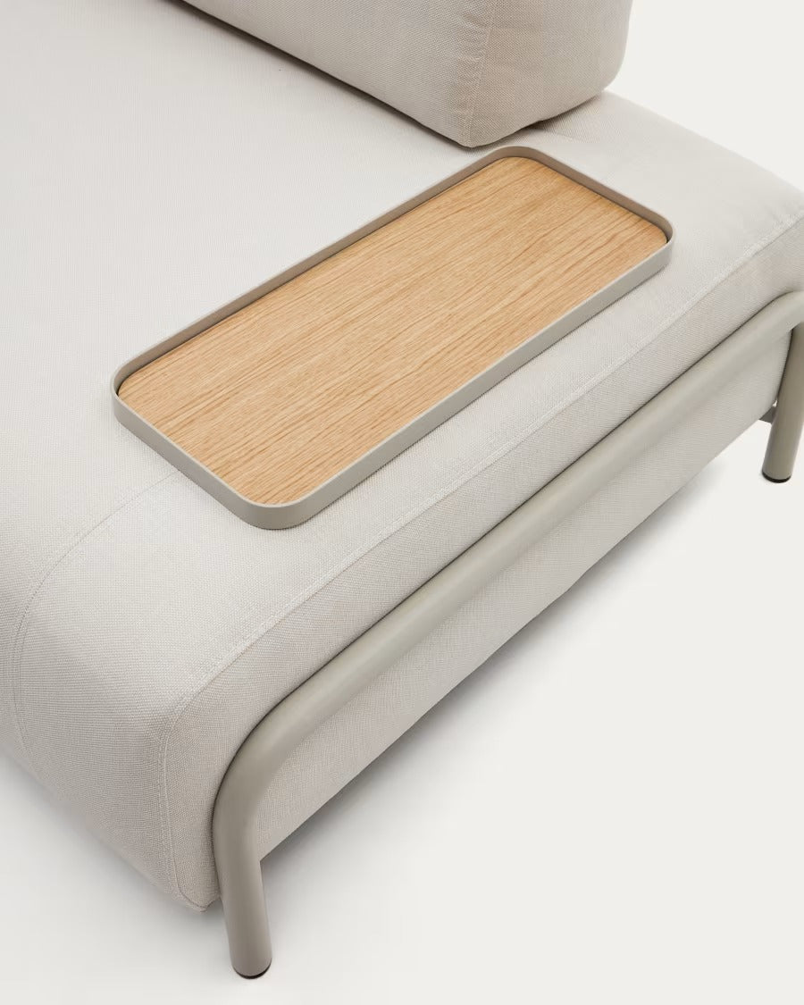 Compo 3-Seater Beige Chenille Sofa