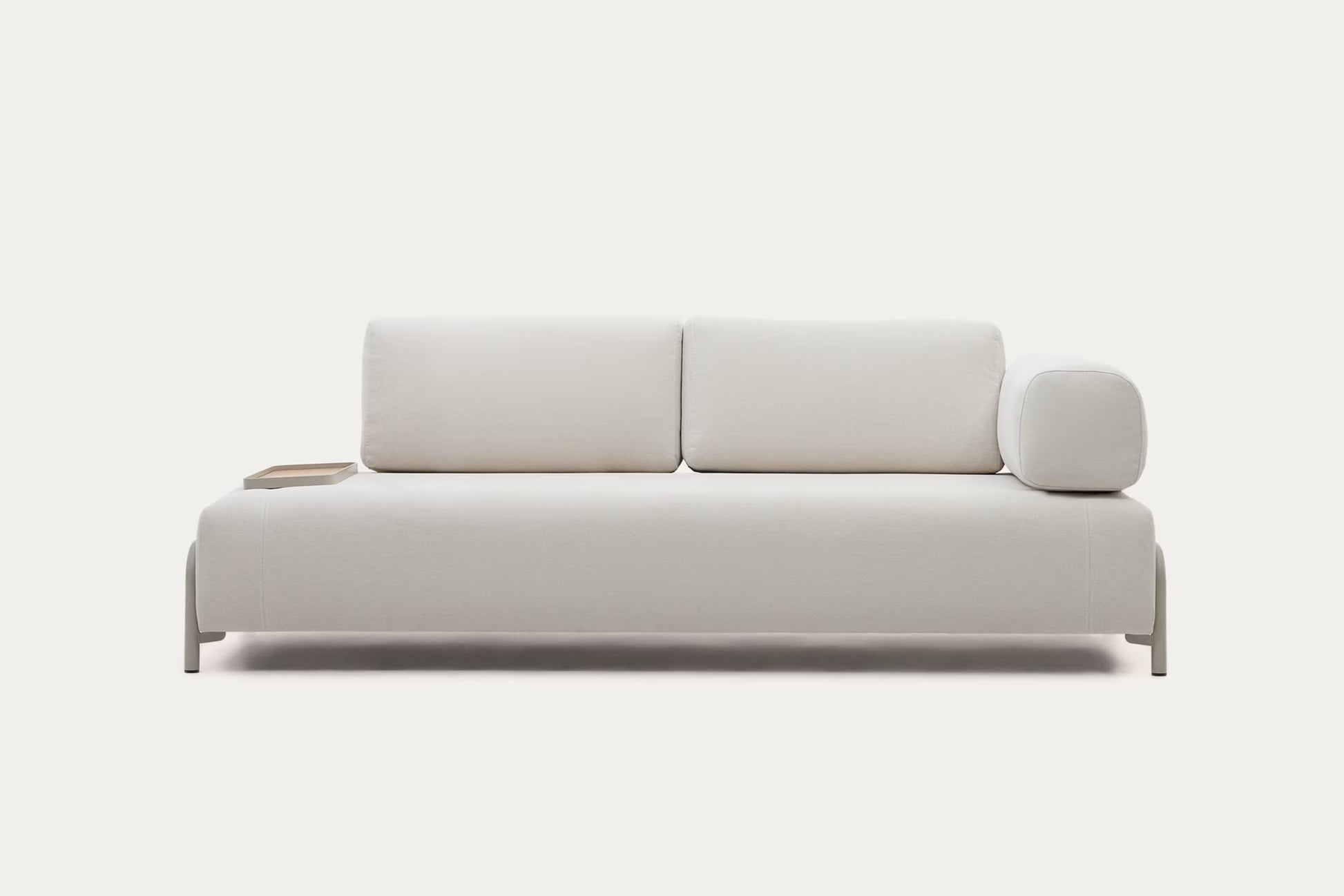 Compo 3-Seater Beige Chenille Sofa