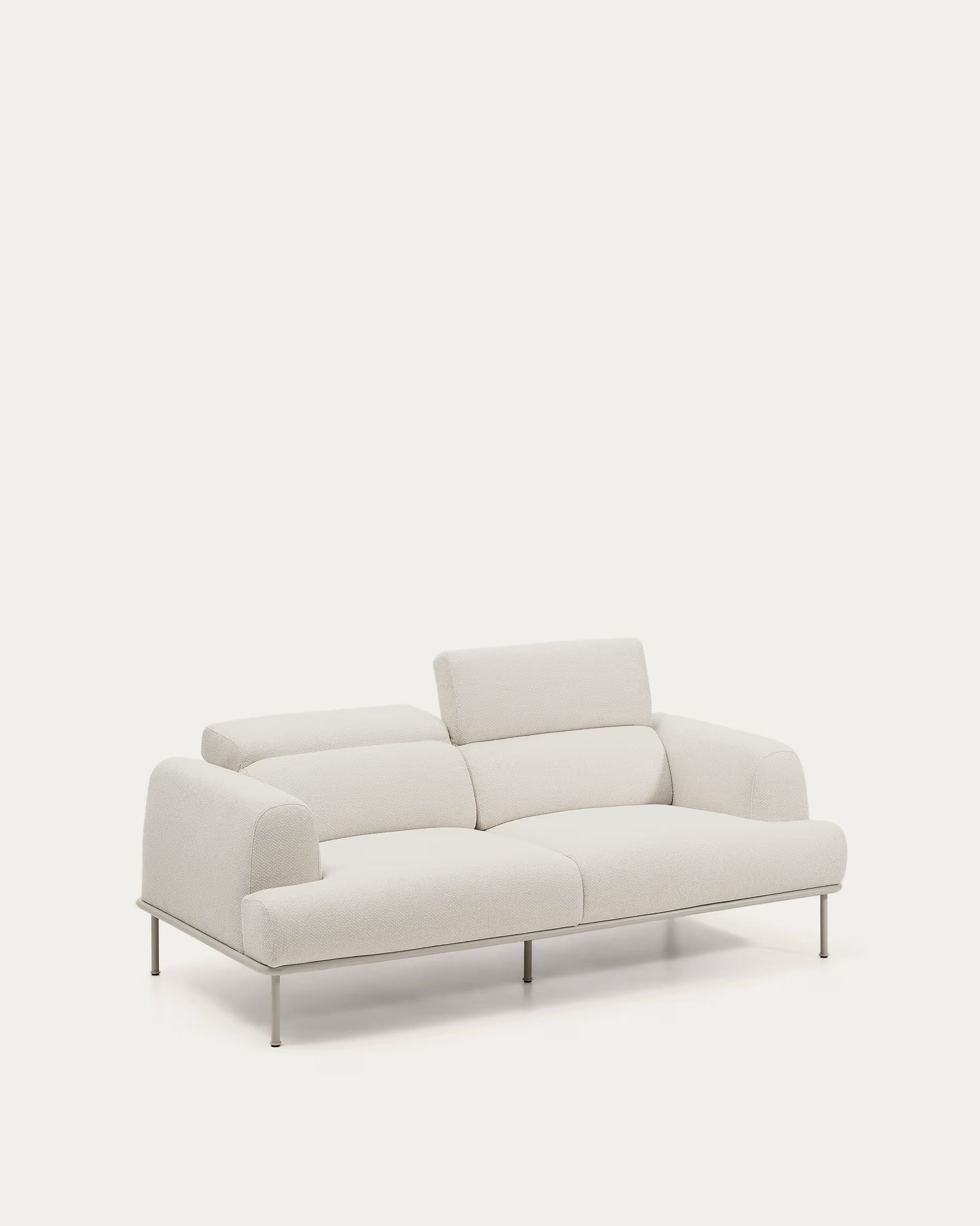 Aurum 2-seater Sofa in Ecru Chenille 214cm