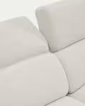 Aurum 3-seater Sofa in Ecru Chenille 234CM