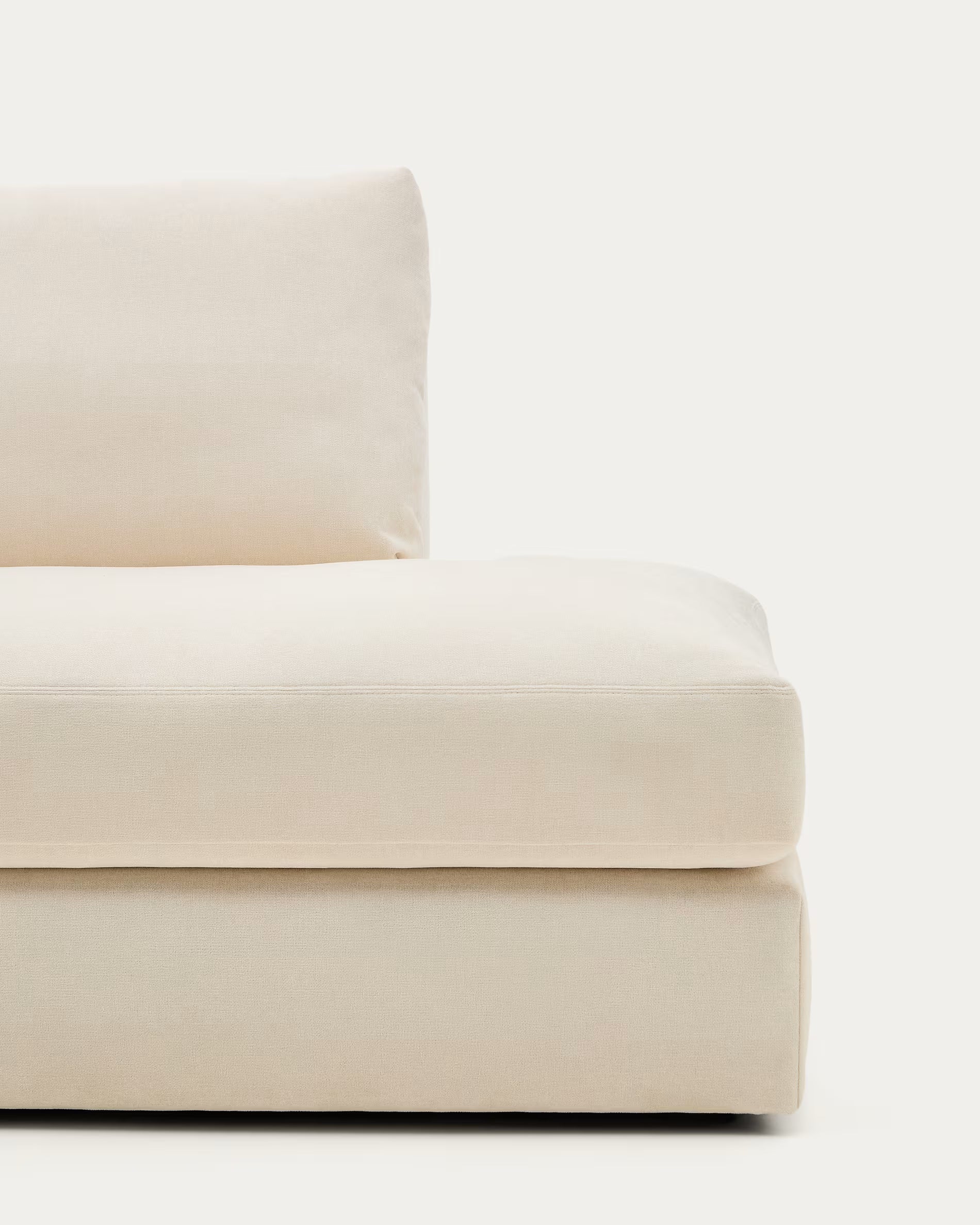 Alea ecru 5-seater modular sofa left chaise 340cm