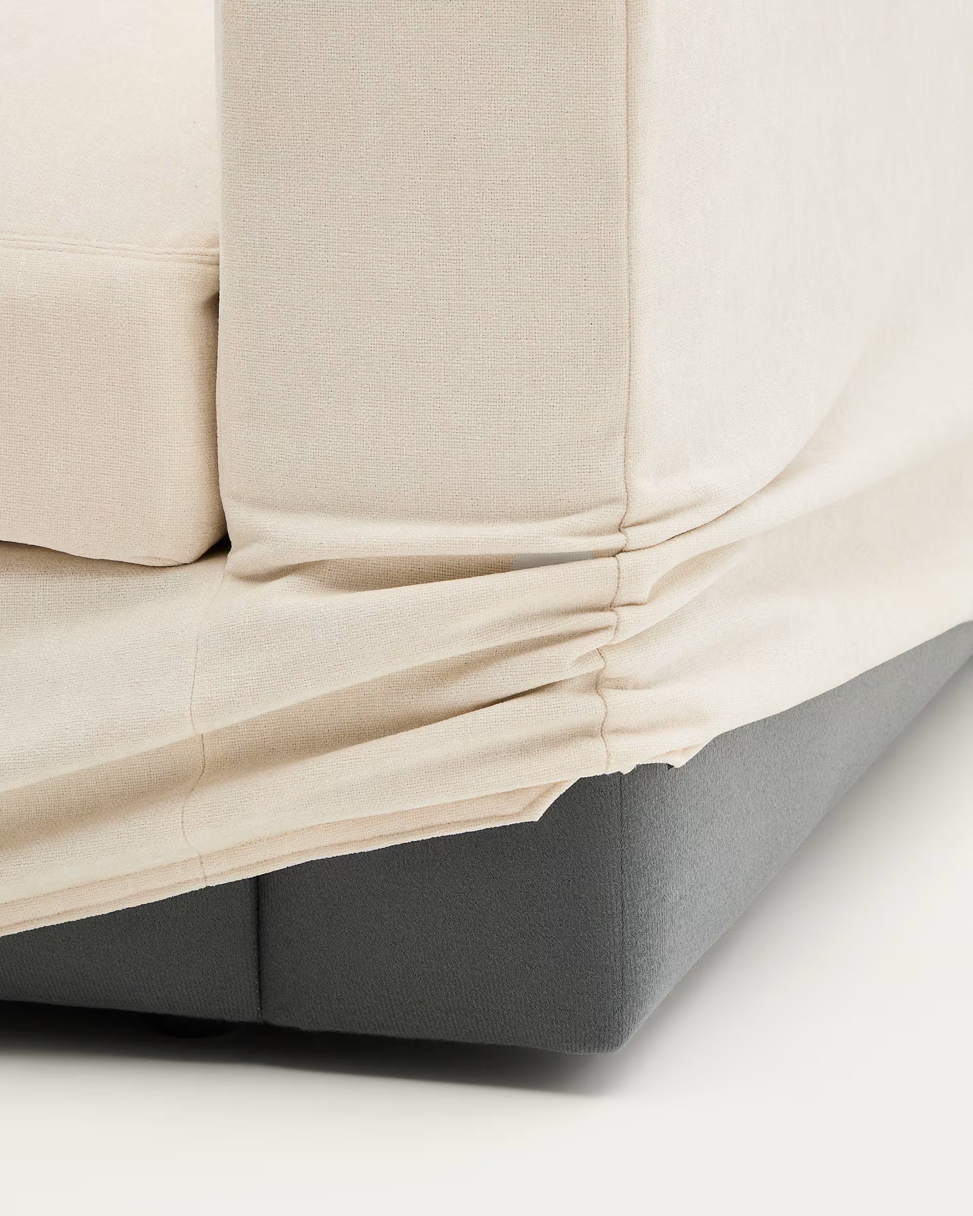 Alea ecru 5-seater modular sofa left chaise 340cm