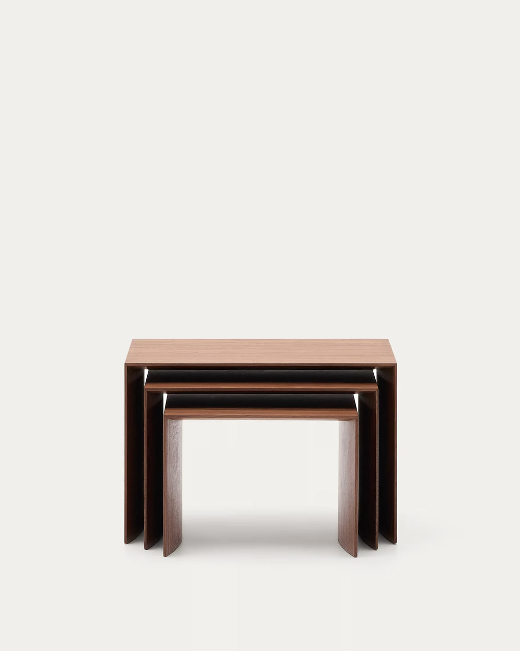 Litto set of 3 walnut veneer nesting tables