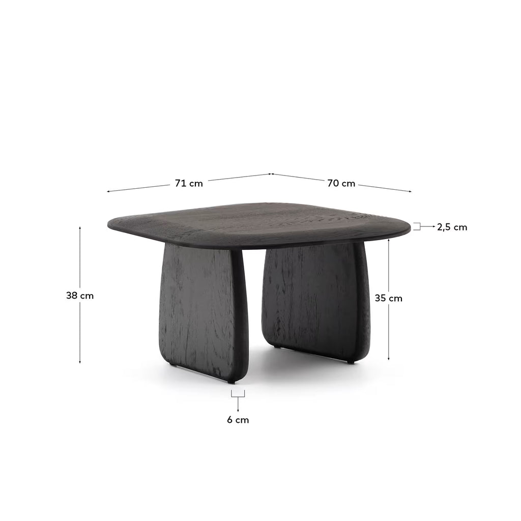 Pirita side table black finish, 71 x 70 cm