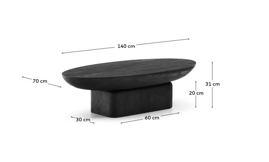 Ovak Coffee Table with black finish.