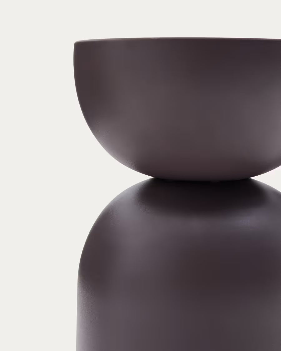 Side table Rachell made of metal with a purple painted finish 30 cm