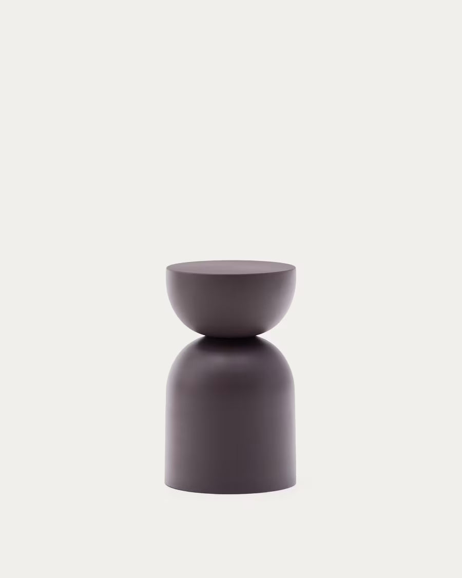 Side table Rachell made of metal with a purple painted finish 30 cm