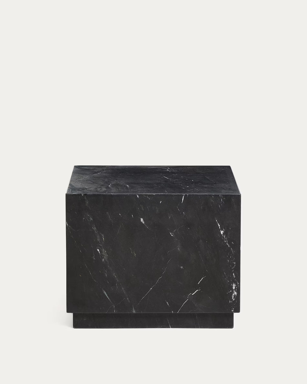 Sorein side table in black marble 50 x 50 cm