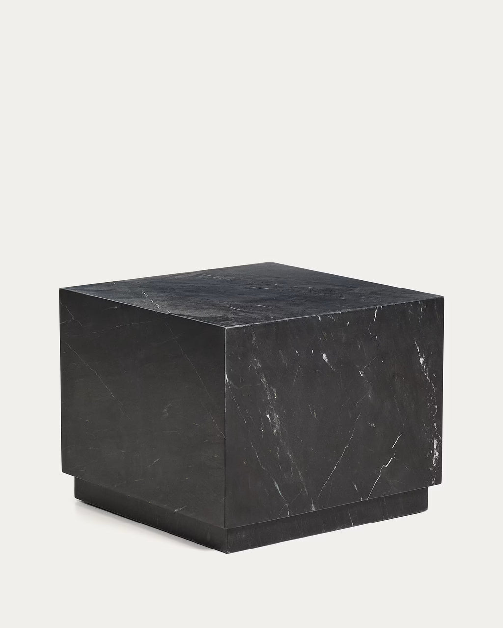 Sorein side table in black marble 50 x 50 cm