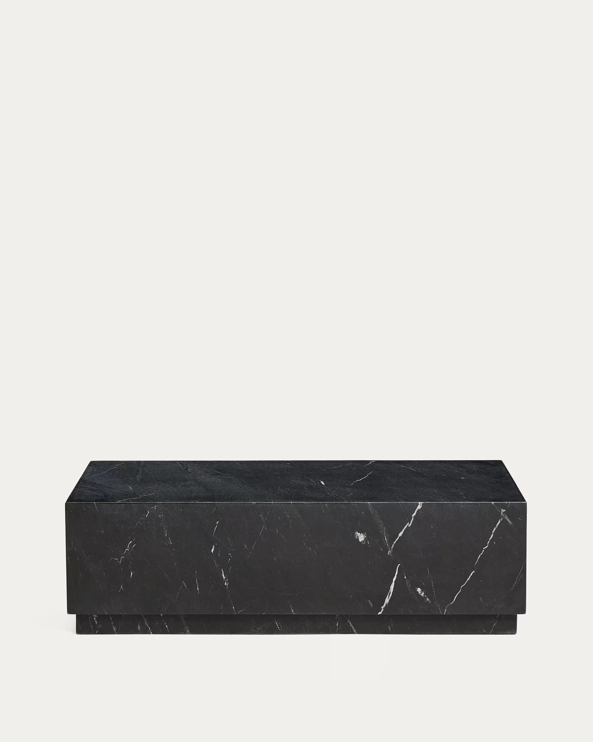 Sorein coffee table in black marble 100 x 50 cm.