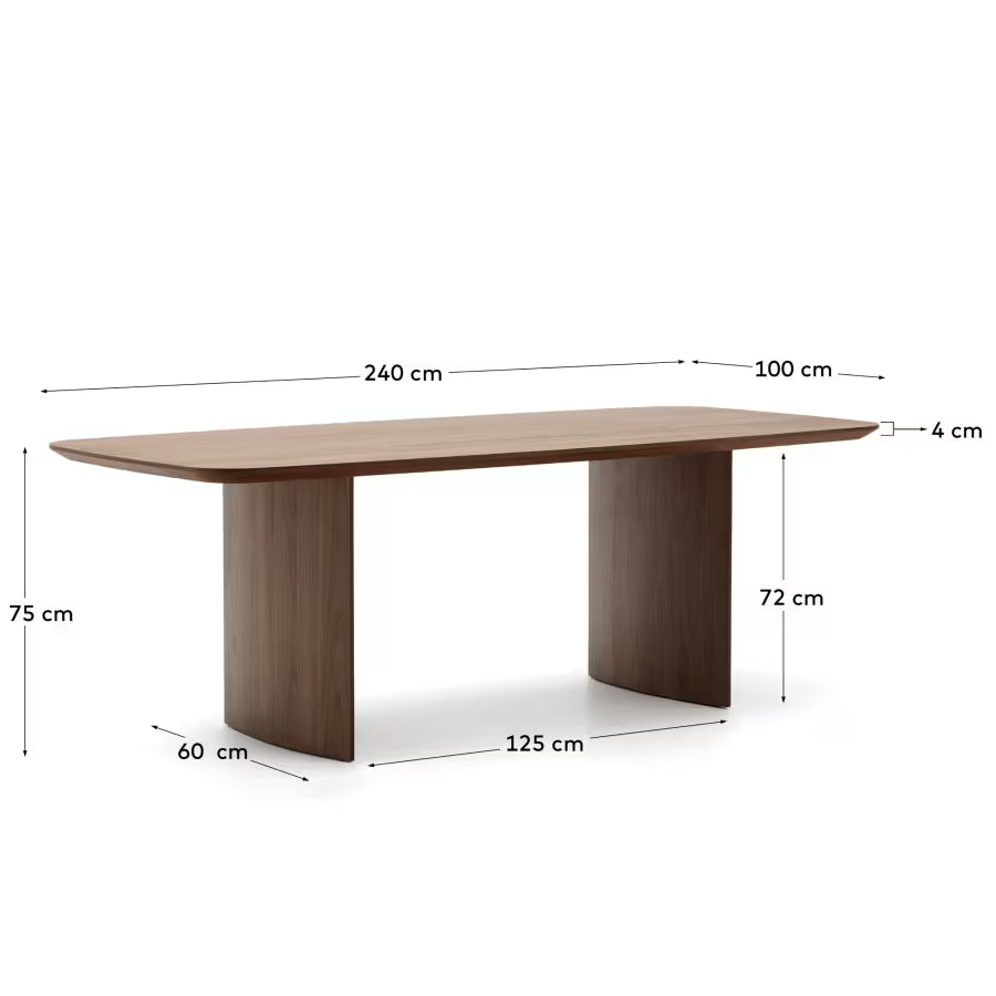 Litto Table made from walnut 240x100cm.