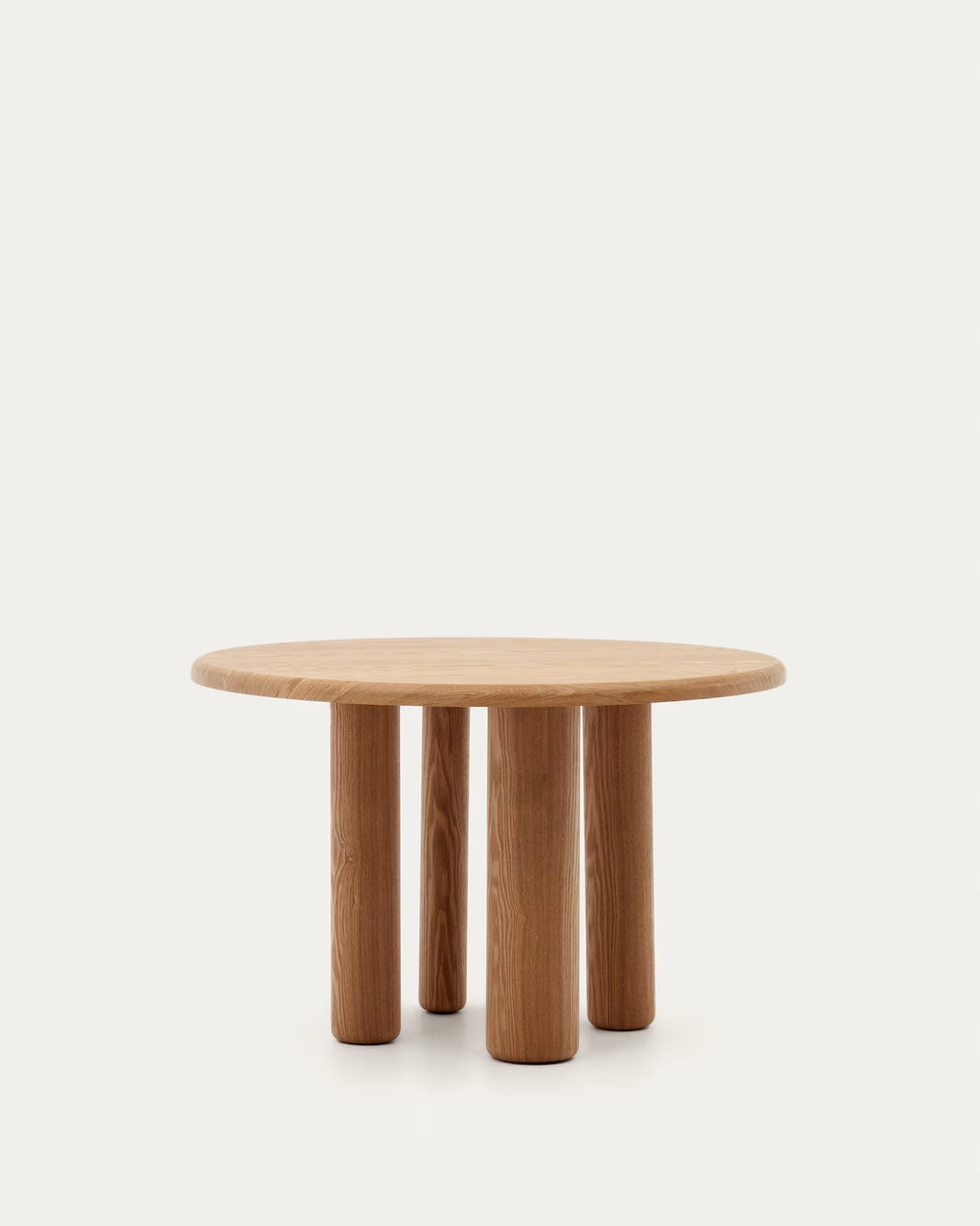 Mailen Round Table in Ash Wood Veneer with Natural Finish