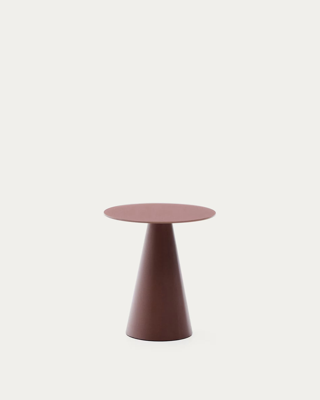 Wilshire side table matt terracotta finish Ø50cm