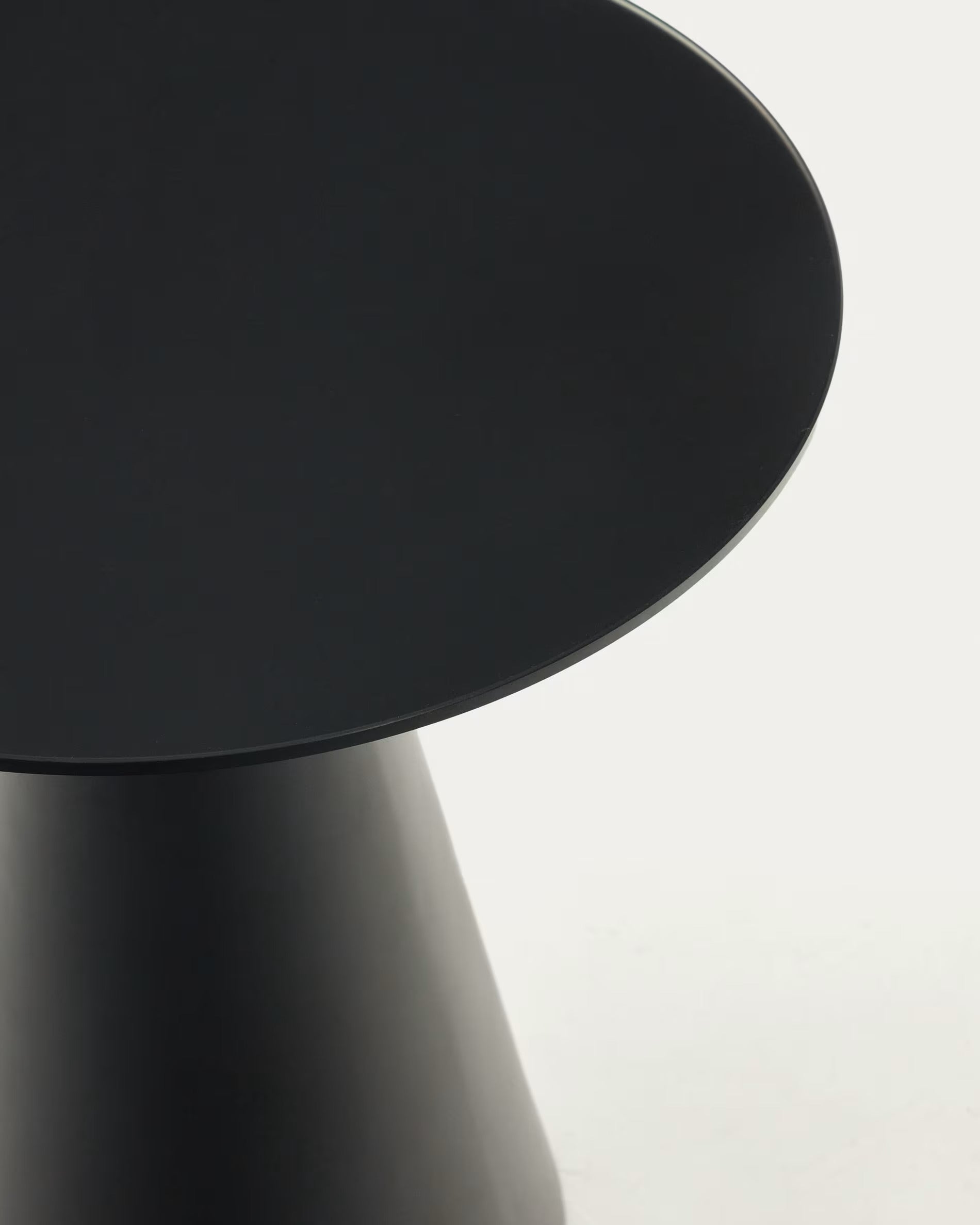 Wilshire Tempered Glass and Metal Side Table Ø 50 cm